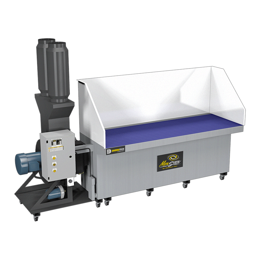 MDD-3X8 Monsoon Wet Downdraft Table auto wash-down kit