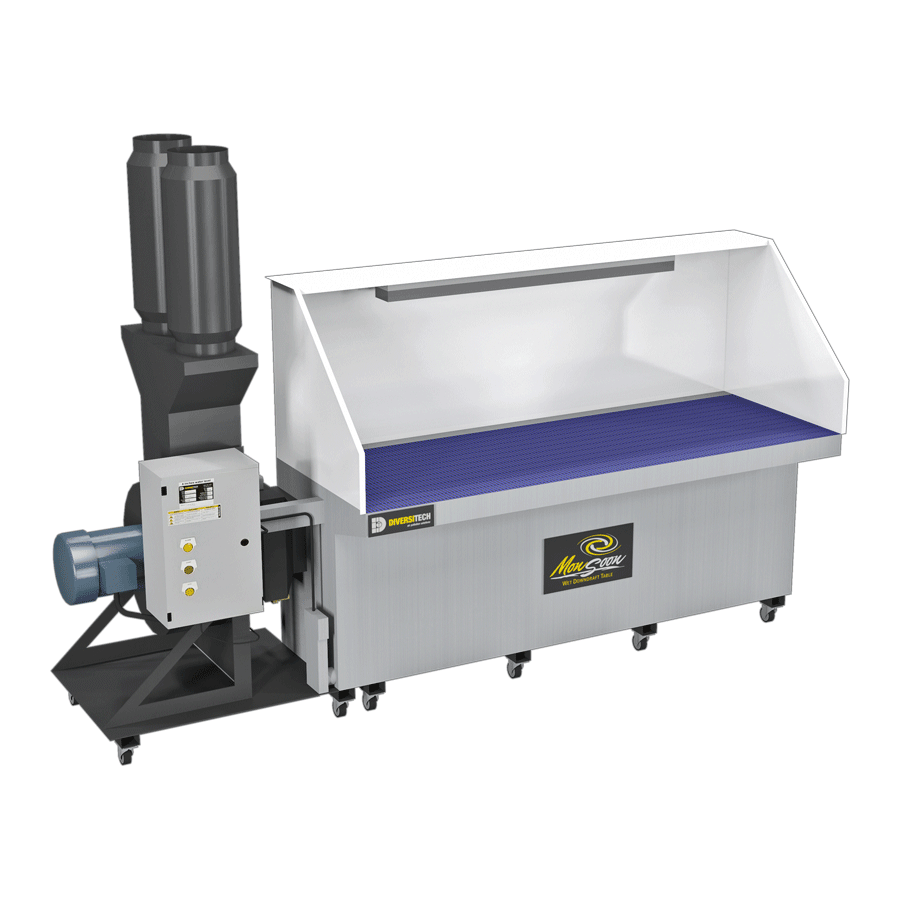 MDD-3X8 Monsoon Wet Downdraft Table Grinding, Sanding, Deburring