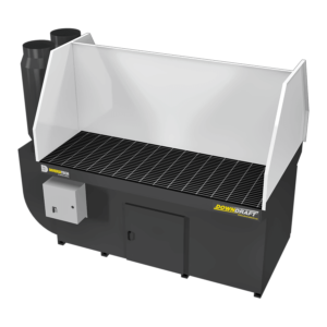 downdraft deburring grinding cfm wgd fpm velocity worksurface automatic
