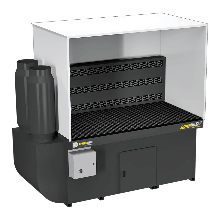 DBB-3X6 Downdraft Booth with Welding, Grinding, and Deburring Kit